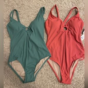 NWT , 2 one piece bathing suits Large